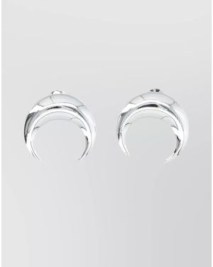 Marine Serre Pair Of Moon Earrings - Metallic