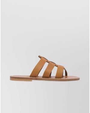 K. Jacques Leather Sandals - Brown