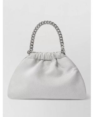 Stella McCartney Falabella Ruched Mini Tote Shoulder Bag - Grey