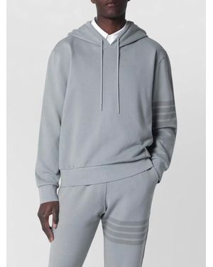 Thom Browne Cotton Long-Sleeve Hoodie - Grey