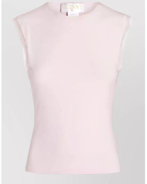 Genny Jersey Top Round Neck Sleeveless Cut - Pink