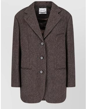 Low Classic Wool Suit Jacket - Brown