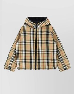 Burberry Reece Reversible Hooded Nylon Check Jacket - Multicolor