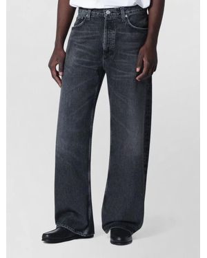 Agolde Denim Mid-Rise Straight-Leg Jeans - Blue