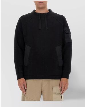 C.P. Company Cotton Sweatshirt Arm Pocket - Black
