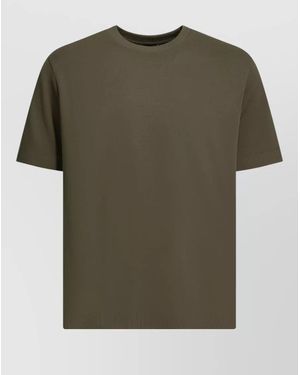 Herno E Polo Crew Neck Ribbed Cuff T Shirt - Green