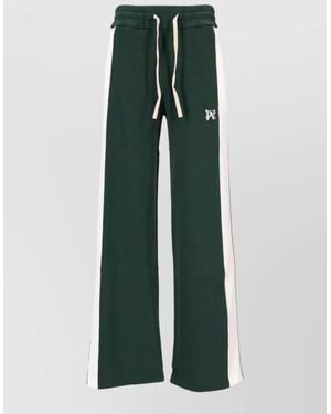 Palm Angels Monogram Colourblock Sweatpant Side Stripes Logo - Green