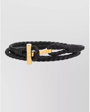 Tom Ford Braided Leather Bracelet - Multicolour