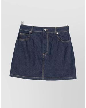 Maison Kitsuné Denim Mini Skirt - Blue