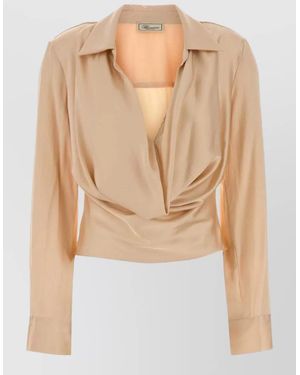 Blumarine Satin Blouse - Natural
