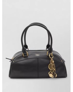 Chloé Bowling Leather Tote Bag - Black