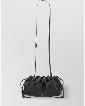 Mansur Gavriel Leather Mini Bloom Shoulder Bag - White