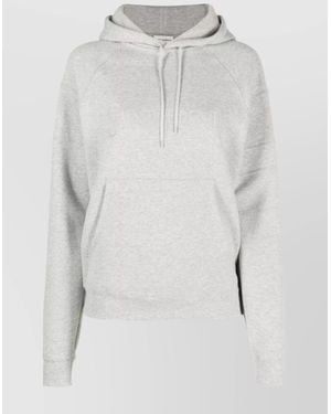 Saint Laurent Hooded Jumper With Kangaroo Pocket - Grey