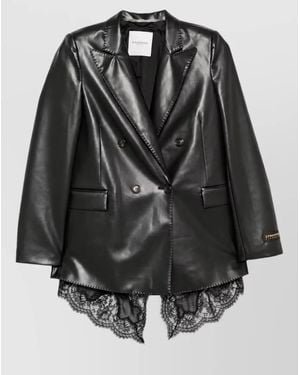 ERMANNO FIRENZE Double-Breasted Coat - Black