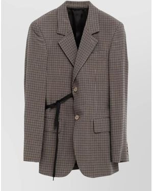 Balenciaga Wrapped Tailored Jacket - Brown