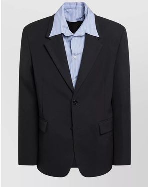 Balenciaga Tailored Suit Lightweight Fabric Notched Lapels - Black