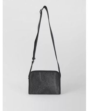 Etro Printed Crossbody Messenger Bag - White