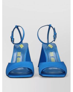 The Attico Satin Ankle-Strap Sandals - Blue