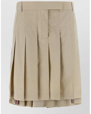 Thom Browne Pleated Skirt - Natural