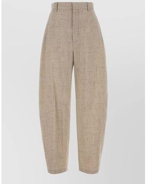 Moschino High Waist Jersey Wide Leg Pant - Natural