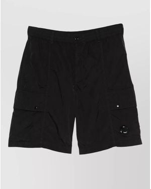 C.P. Company Beach Bermuda Shorts Cargo Design Pockets - Black