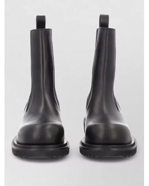 Rick Owens Beatle Ankle Boots Chunky Sole Elastic - Black