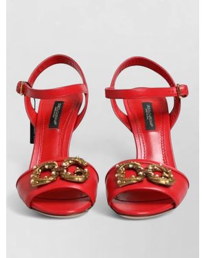 Dolce & Gabbana Leather Sandals - Red