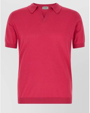 John Smedley Cotton Polo Shirt - Pink