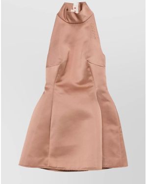 Marni Halterneck Sleeveless Paneled Mini Dress - Pink