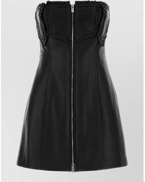 Blumarine Leather Mini Dress - Black