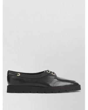 Celine Leather Chunky Loafers - Black