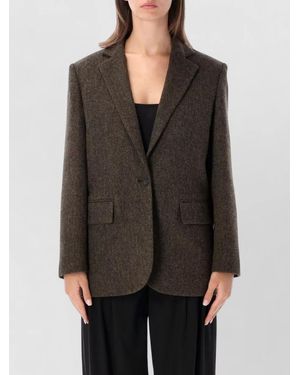Soeur Wool Single Breasted Coat - Gray
