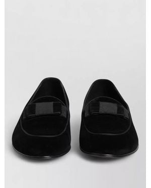 Dolce & Gabbana Velvet Loafers Formal Dress Shoes - Black