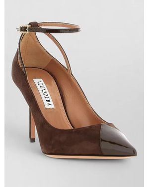 Aquazzura Leather Cutout Pumps - Brown