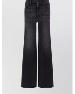 Mother Wide Leg Five Pocket Pants - Black