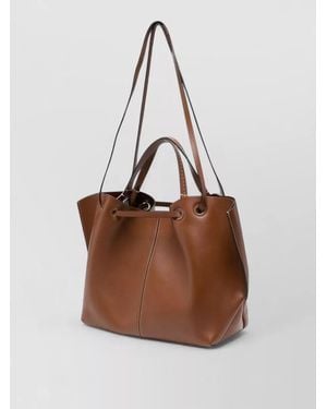 Max Mara Leather Bucket Bag - Brown