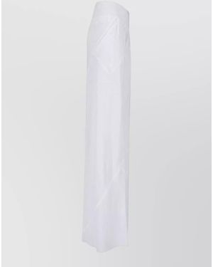 Rick Owens Straight Pants Seam Detailing Wide Leg - White