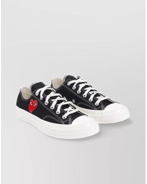 COMME DES GARÇONS PLAY Canvas Low-Top Trainers - White