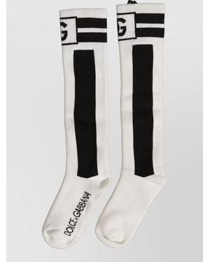 Dolce & Gabbana Cotton Stretch Knee-High Socks - Black