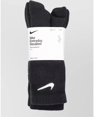 Nike Daily Crew Socks Ribbed Texture - White