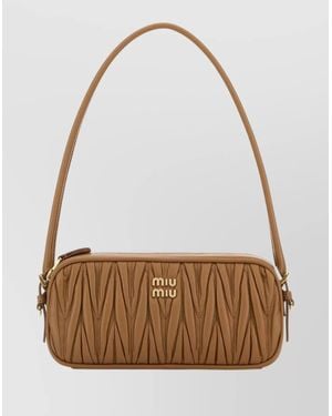 Miu Miu Leather Shoulder Bag Adjustable Strap - Multicolor