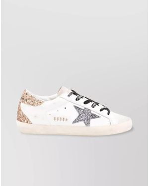 Golden Goose Leather Low-Top Trainers - Metallic