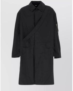 Random Identities Single Breasted Coat - Black