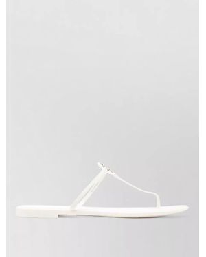 Tory Burch Mini Miller Flat Sole Rubber Slides - White