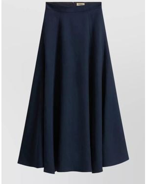 Woolrich High-Rise Long Skirt - Blue