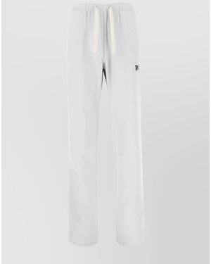 Palm Angels Regular-Fit Straight-Leg Trousers - White