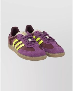 adidas Originals Leather Low-Top Trainers - Purple