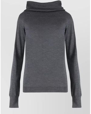 Stella McCartney Wool Turtleneck Jumper Cowl Neck - Grey