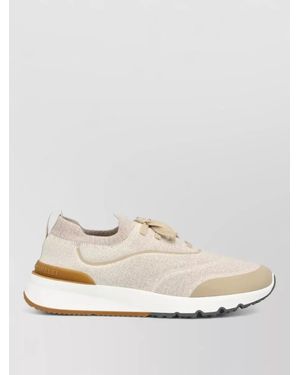 Brunello Cucinelli Knitted Low-Top Trainers - Natural
