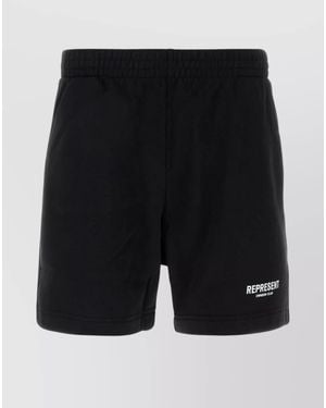 Represent Cotton Bermuda Shorts - Black